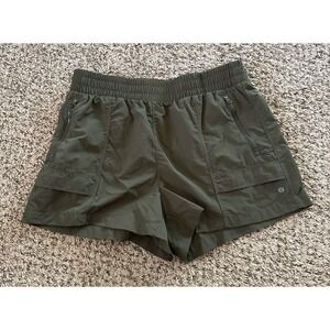 Layer 8 Women's Olive Green Nylon Shorts Size Medium